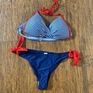 Patriotic Red, White and Blue Bikini Set. ❤️🤍💙